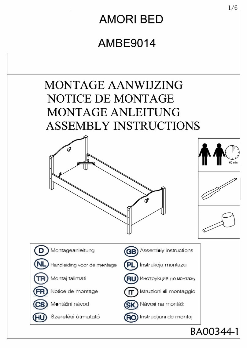 VIPACK AMORI BED AMBE9014 Assembly instructions VIPACK AMORI BED AMBE9014 Assembly instructions