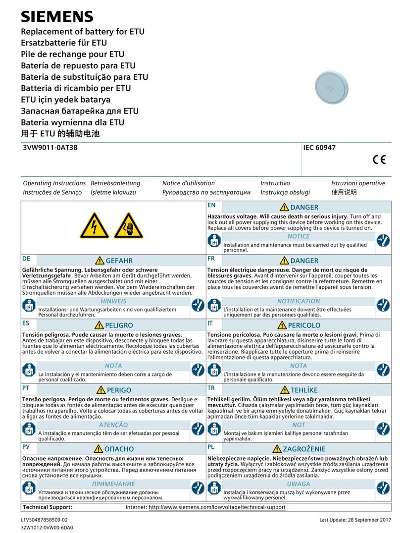 Siemens 3VW9011-0AT38 User manual