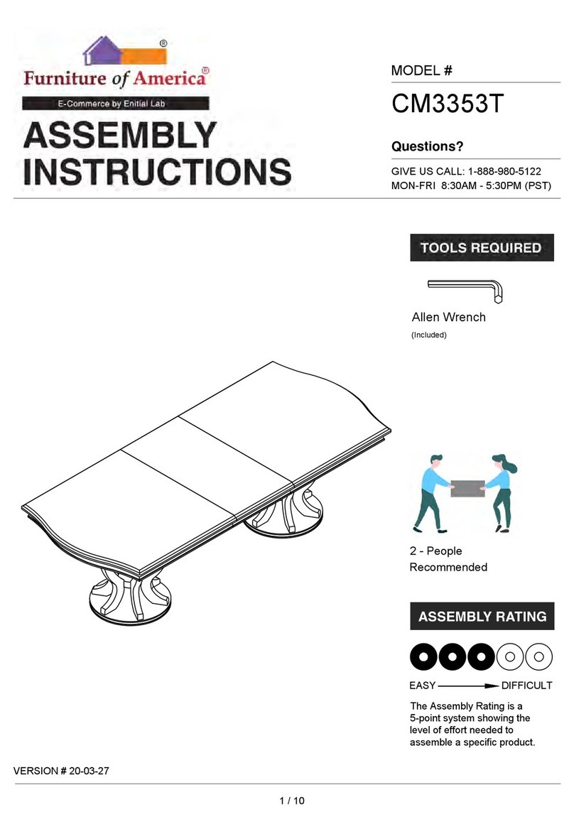 Furniture of America Ornette CM3353T Assembly instructions Furniture of America Ornette CM3353T Assembly instructions