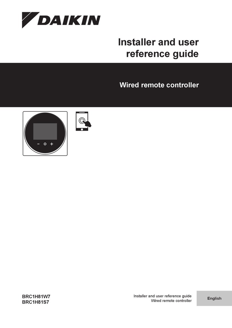 Daikin BRC1H81W7 Installer and user guide