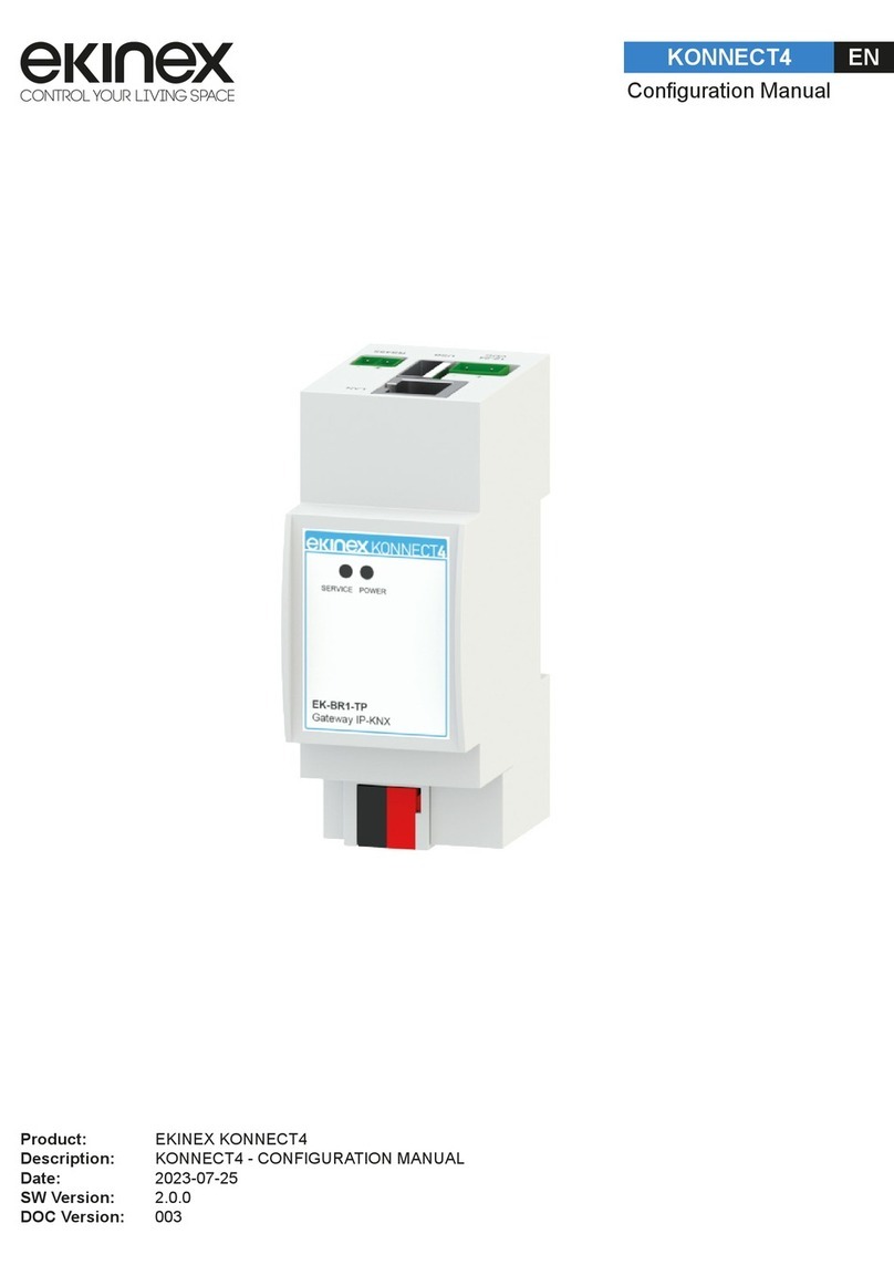 Ekinex KONNECT4 Instruction sheet