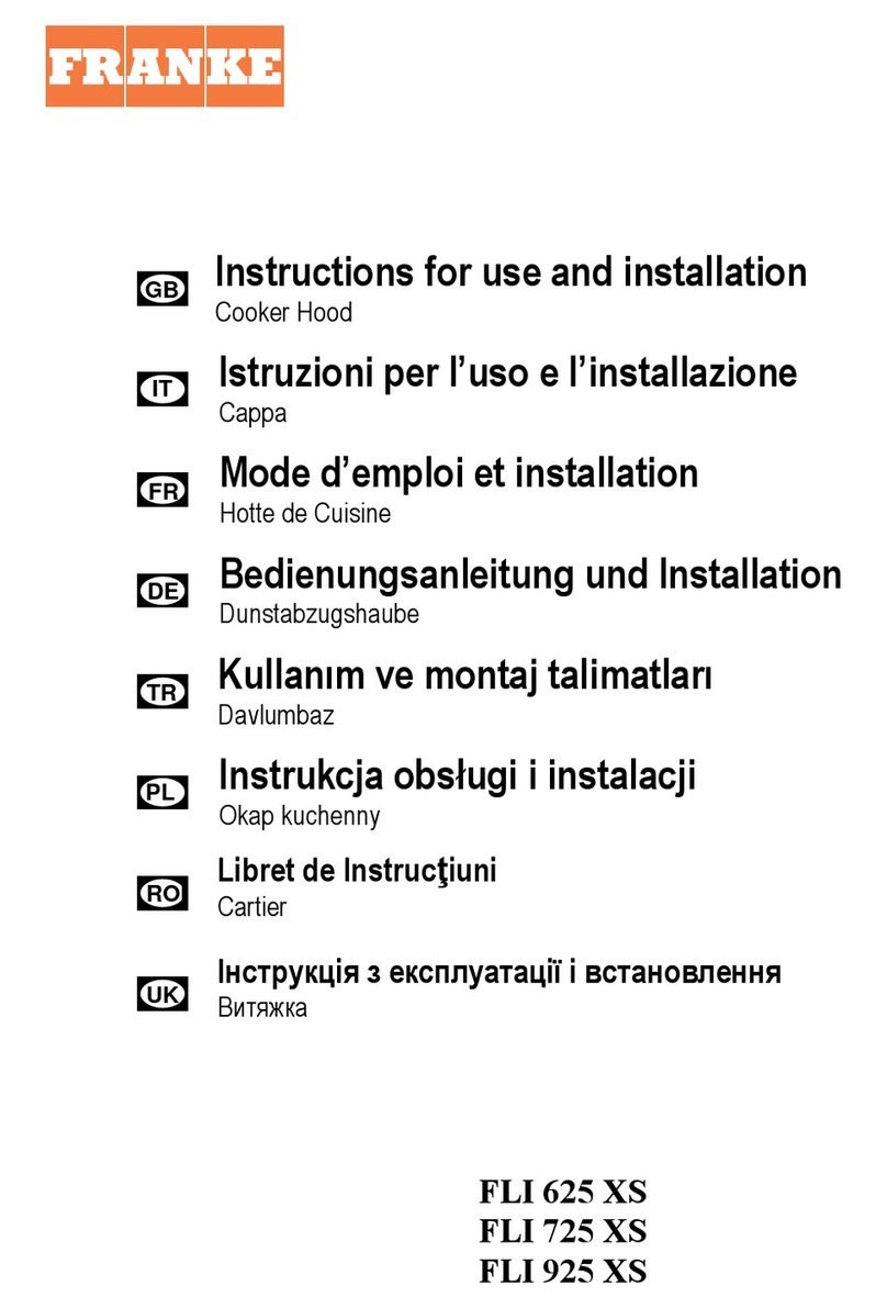 Franke FLI 625 XS Operation manual