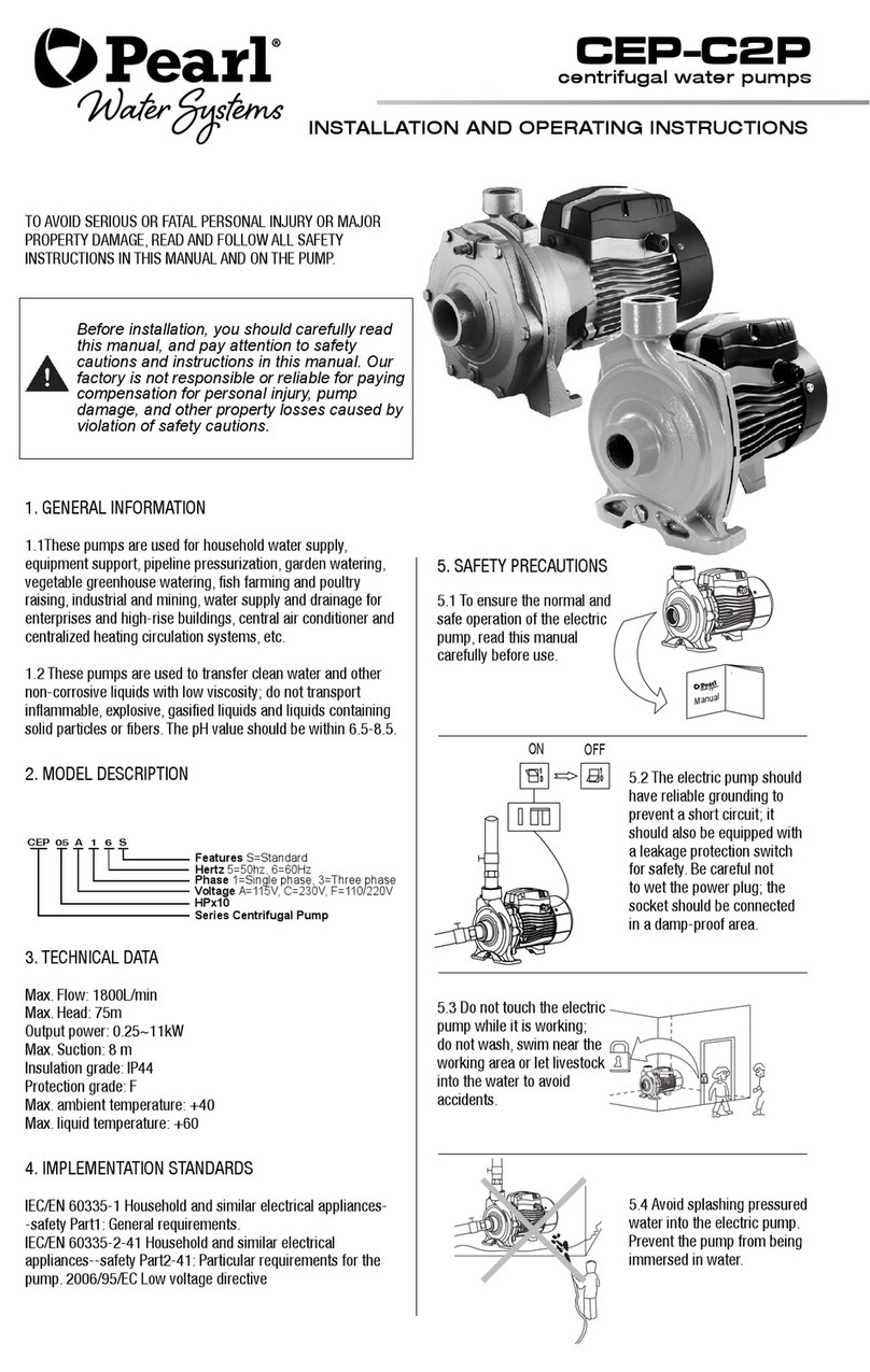 Pearl CEP-C2P Installation and operating instructions