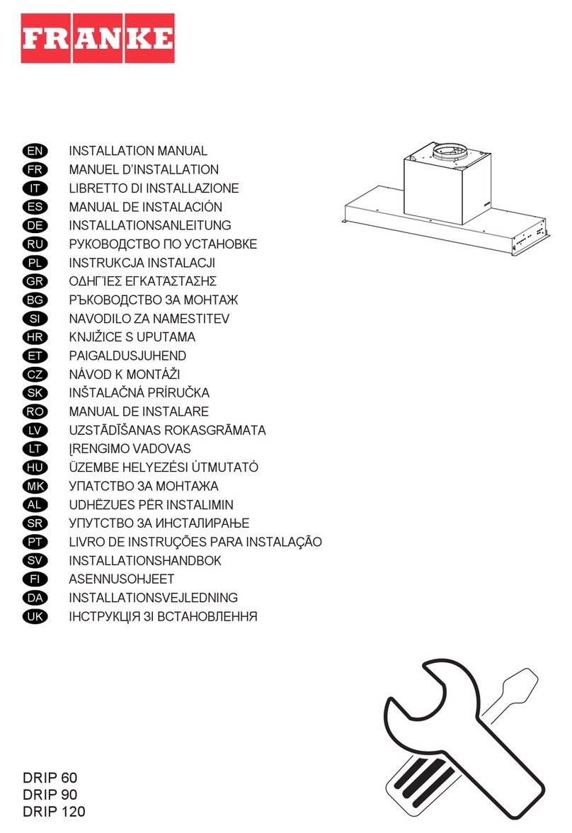 Franke DRIP 90 installation manual