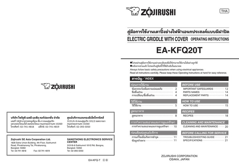 Zojirushi EA-KFQ20T operating instructions