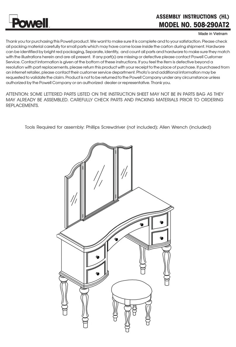 Powell 508-290AT2 Assembly instructions