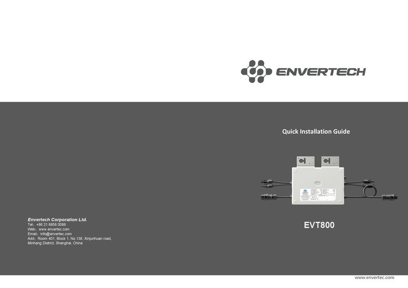 Envertech EVT800 Quick installation guide