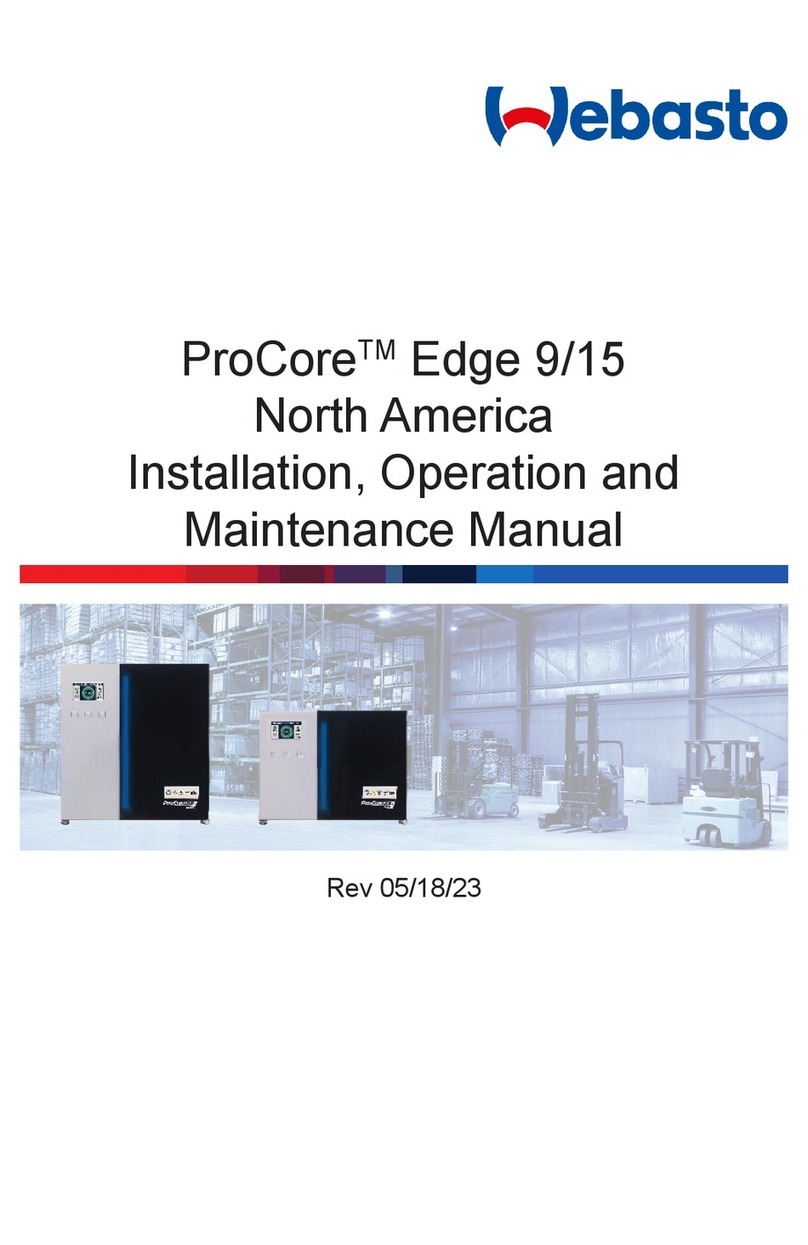Webasto ProCore Edge 9 Installation, operation and maintenance manual