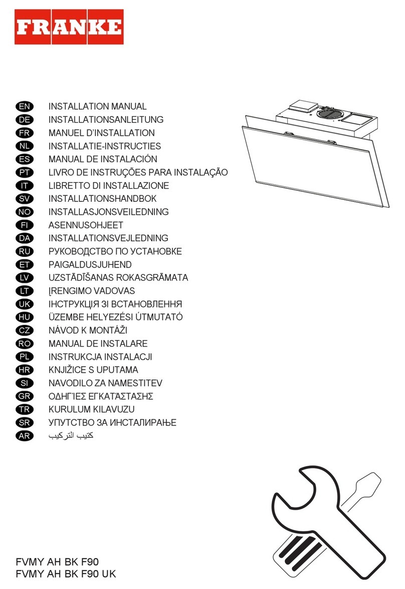Faber FVMY AH BK F90 installation manual