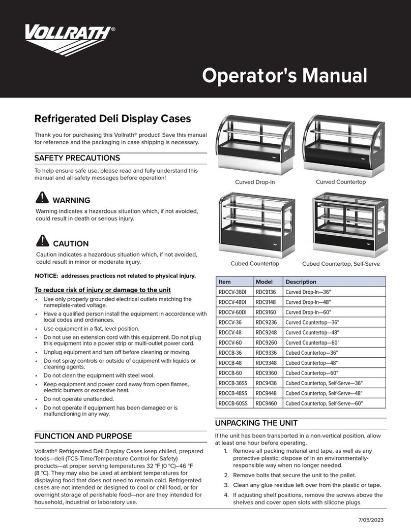 Vollrath RDC9136 Operator's manual