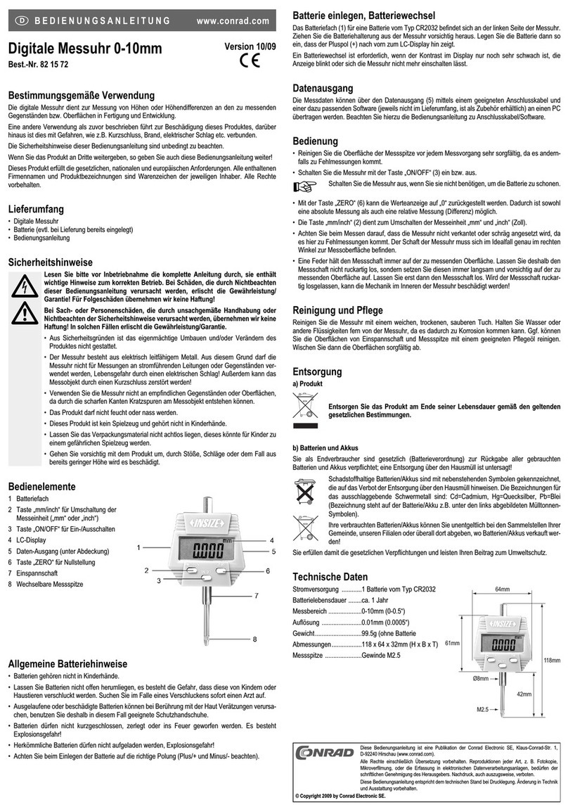 Conrad 82 15 72 operating instructions