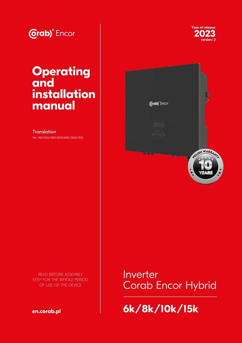 CORAB Encor Hybrid 6k OPERATING AND INSTALLATION Manual