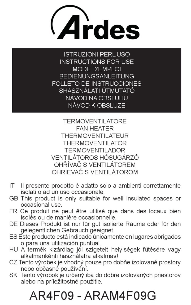 ARDES ARAM4F09G Instructions for use