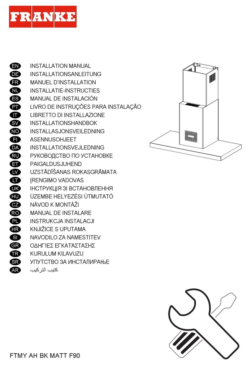 Franke FTMY AH BK MATT F90 installation manual