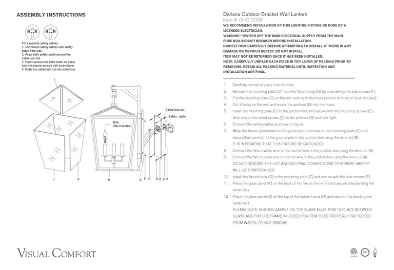 Visual Comfort & Co. CHO 2085 Assembly instructions