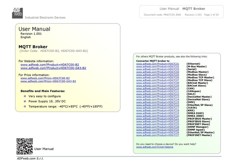 ADF Web MQTT Broker user manual