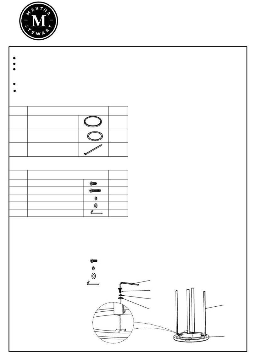 Martha Stewart Irisa Assembly instructions