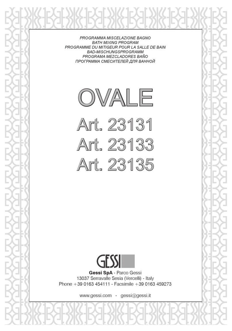 Gessi OVALE 23131 Installation Gessi OVALE 23131 Installation