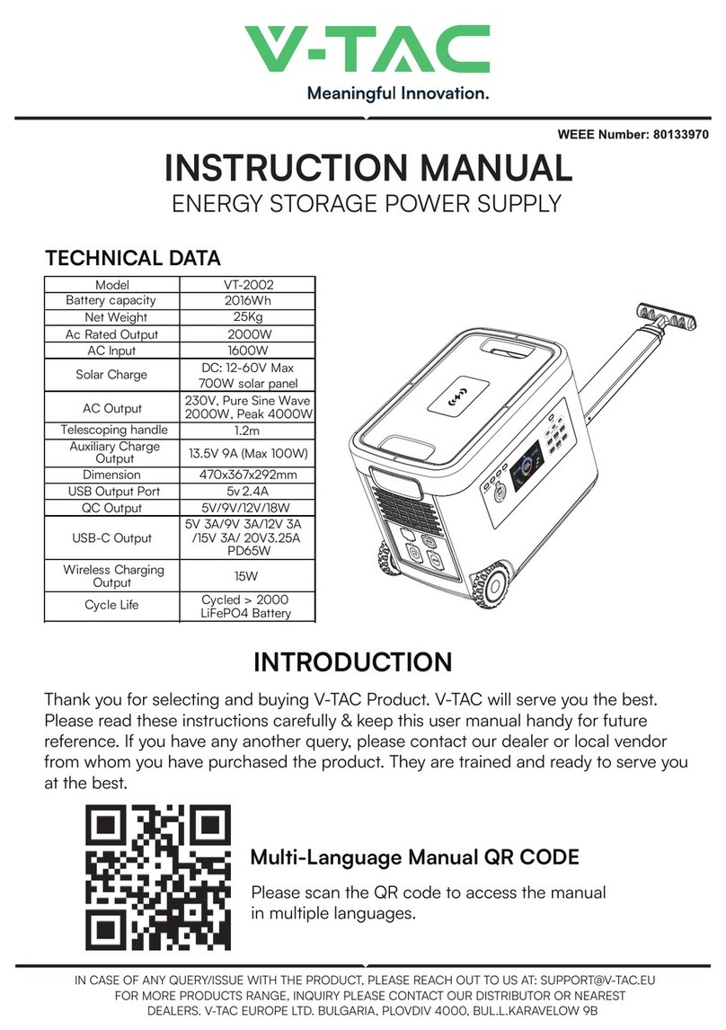 V-TAC 80133970 instruction manual