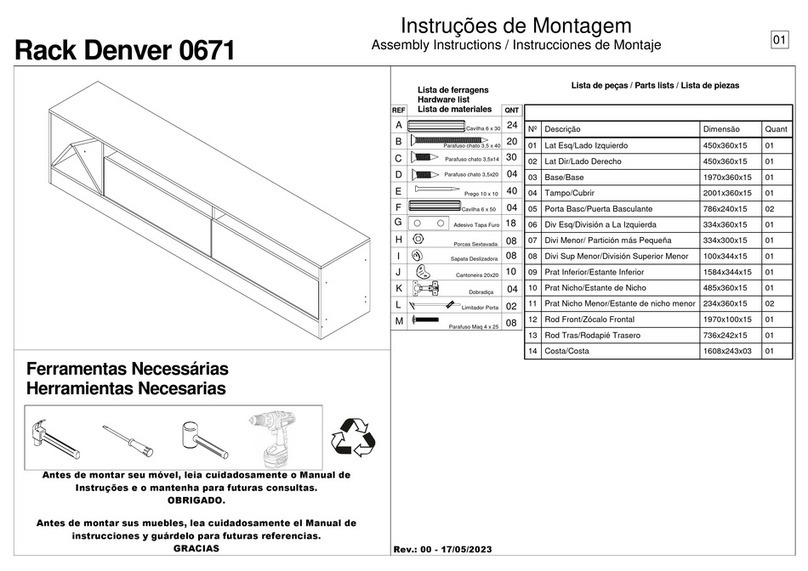 Panorama Moveis Rack Denver 0671 User manual