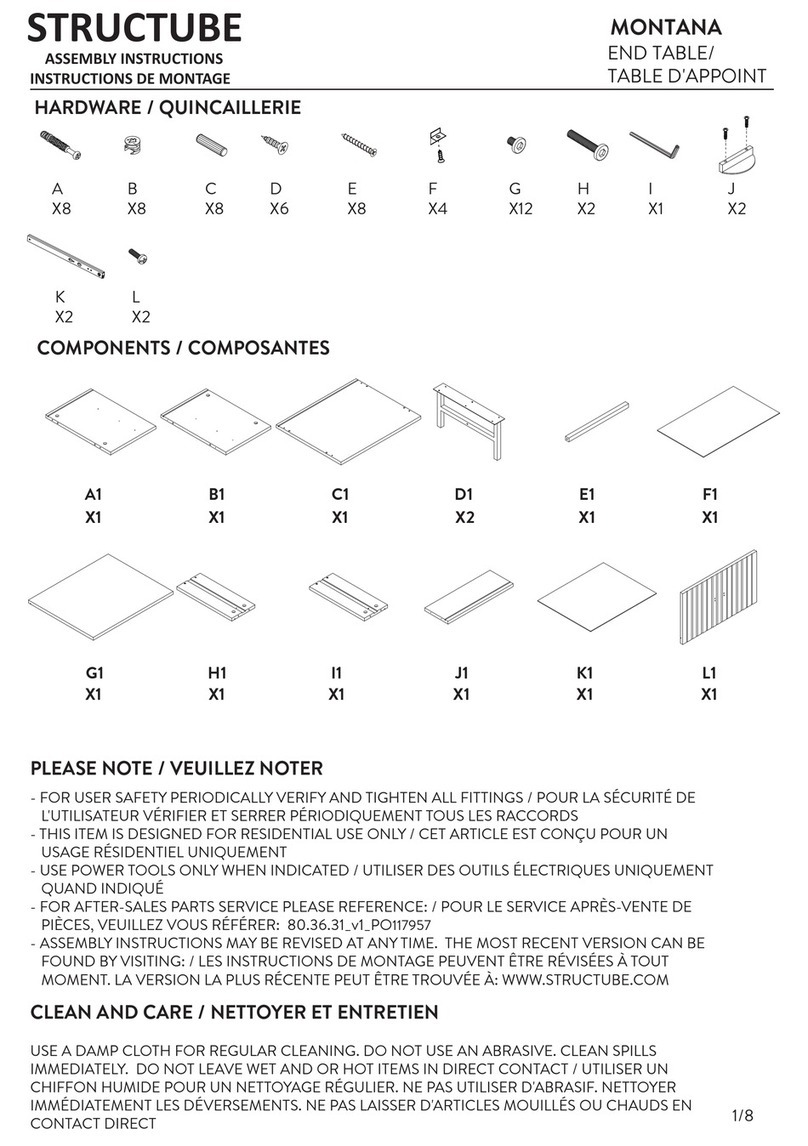 STRUCTUBE MONTANA User manual