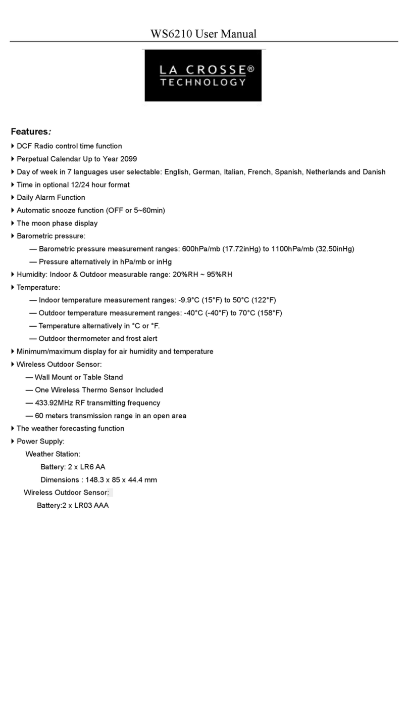 La Crosse Technology WS6210 User manual