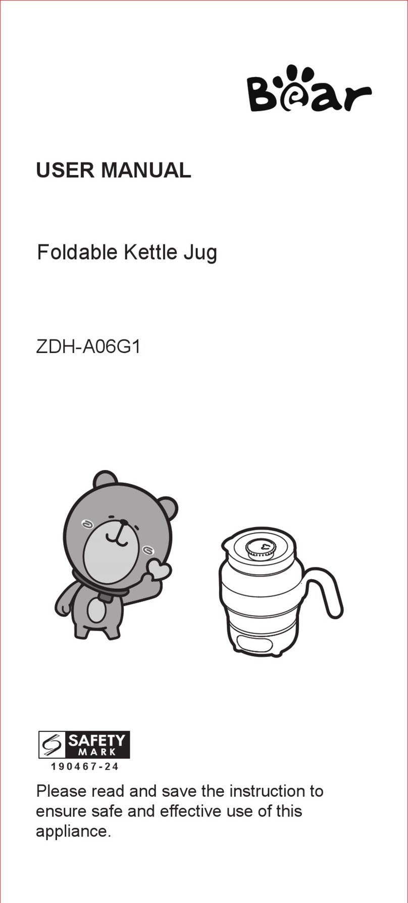 Bear ZDH-A06G1 user manual