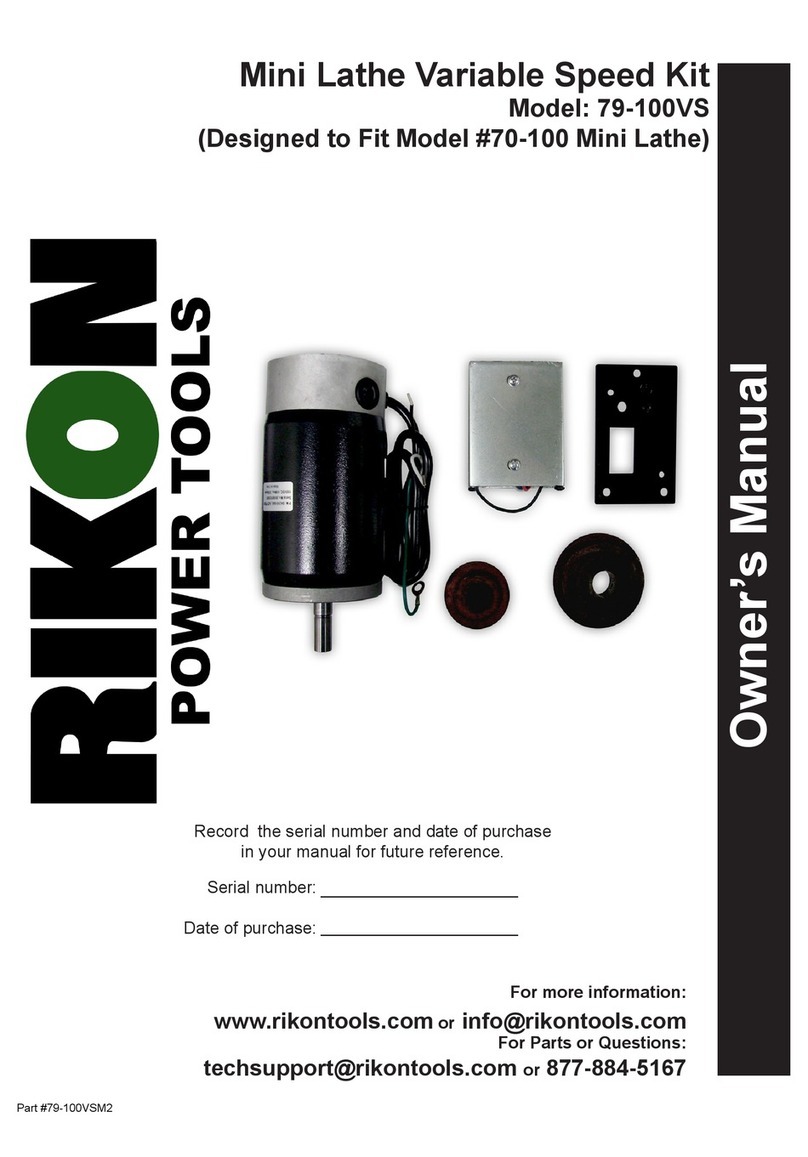 Rikon Power Tools 79-100VS owner's manual