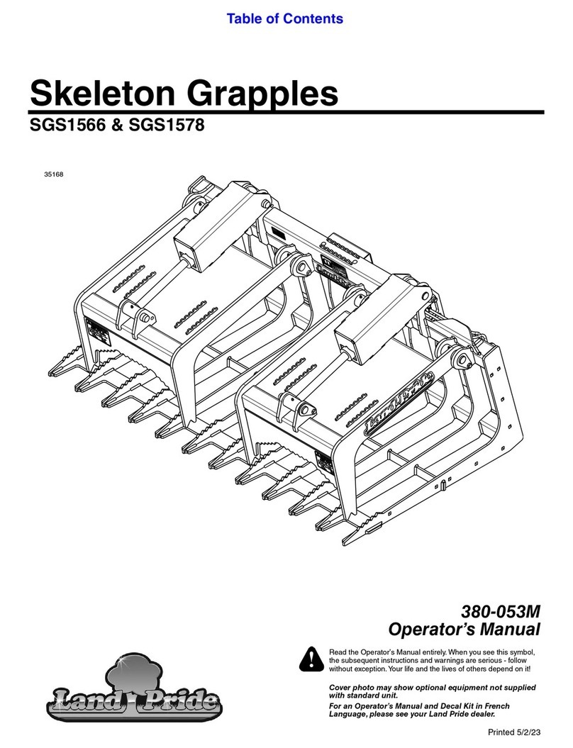 Land Pride SGS1566 Operator's manual