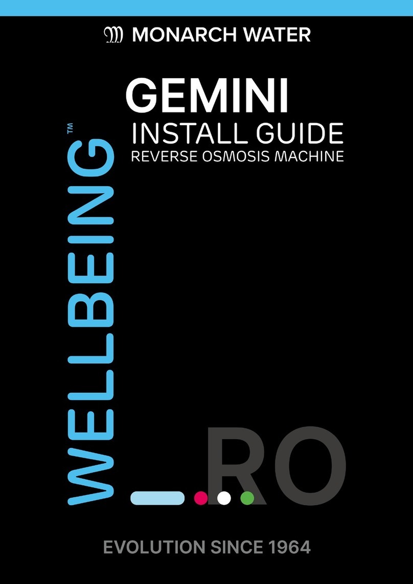 Monarch Water WELLBEING GEMINI install guide Monarch Water WELLBEING GEMINI install guide