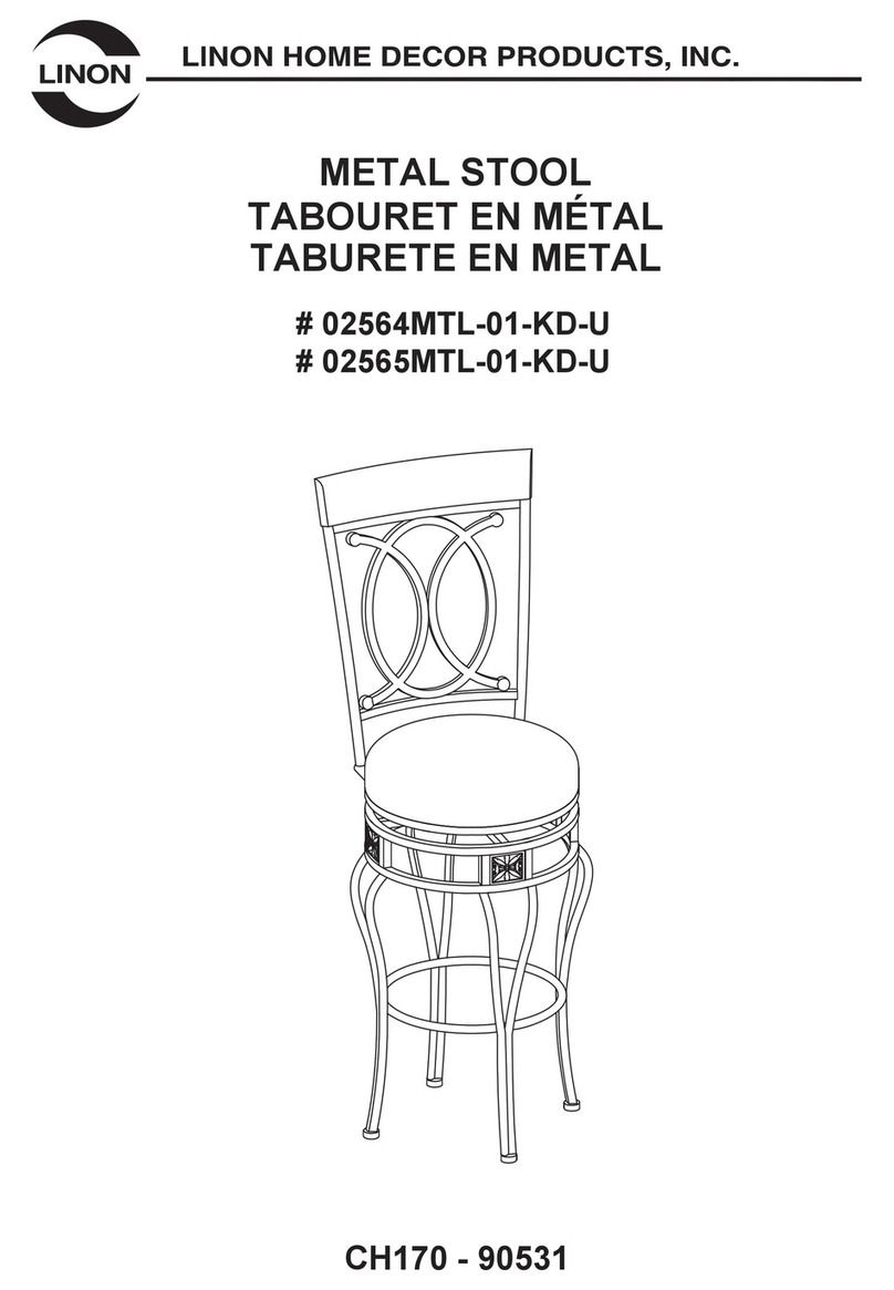 Linon 02564MTL-01-KD-U User manual Linon 02564MTL-01-KD-U User manual