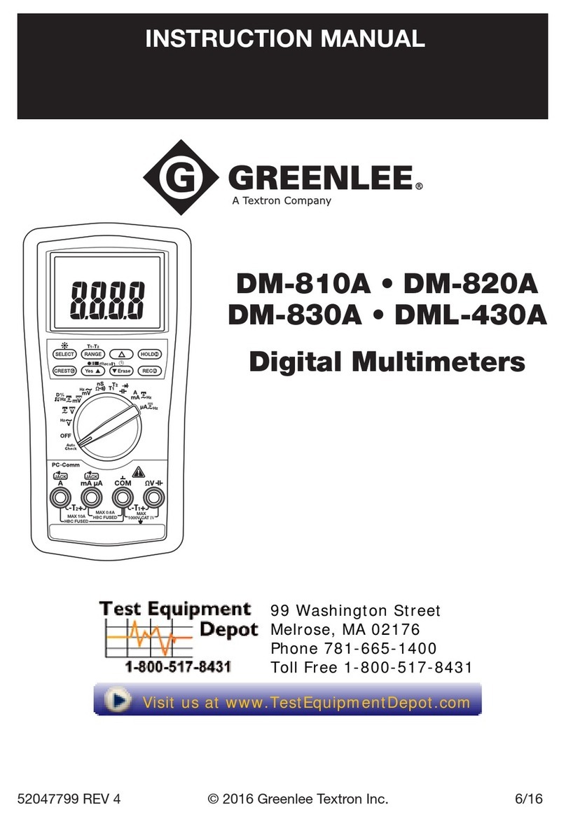 Textron Greenlee DM-830A User manual Textron Greenlee DM-830A User manual