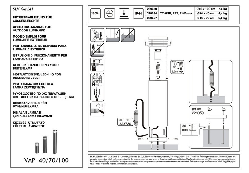 SLV VAP 40 operating manual