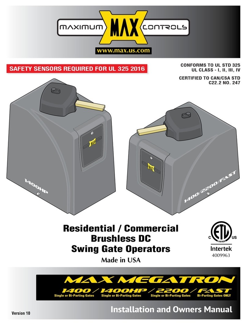 Maximum Controls Max Megatron 1400HP Installation instructions