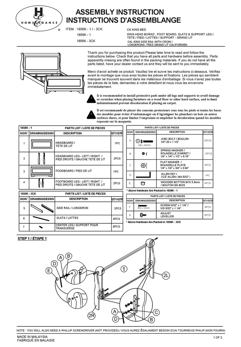Homelegance 1856K-1 Assembly instruction