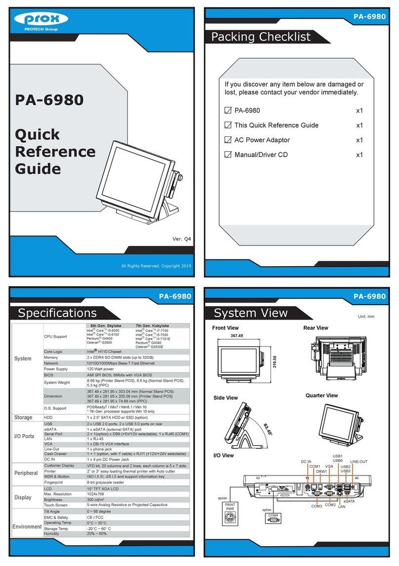 protech prox PA-6980 User manual