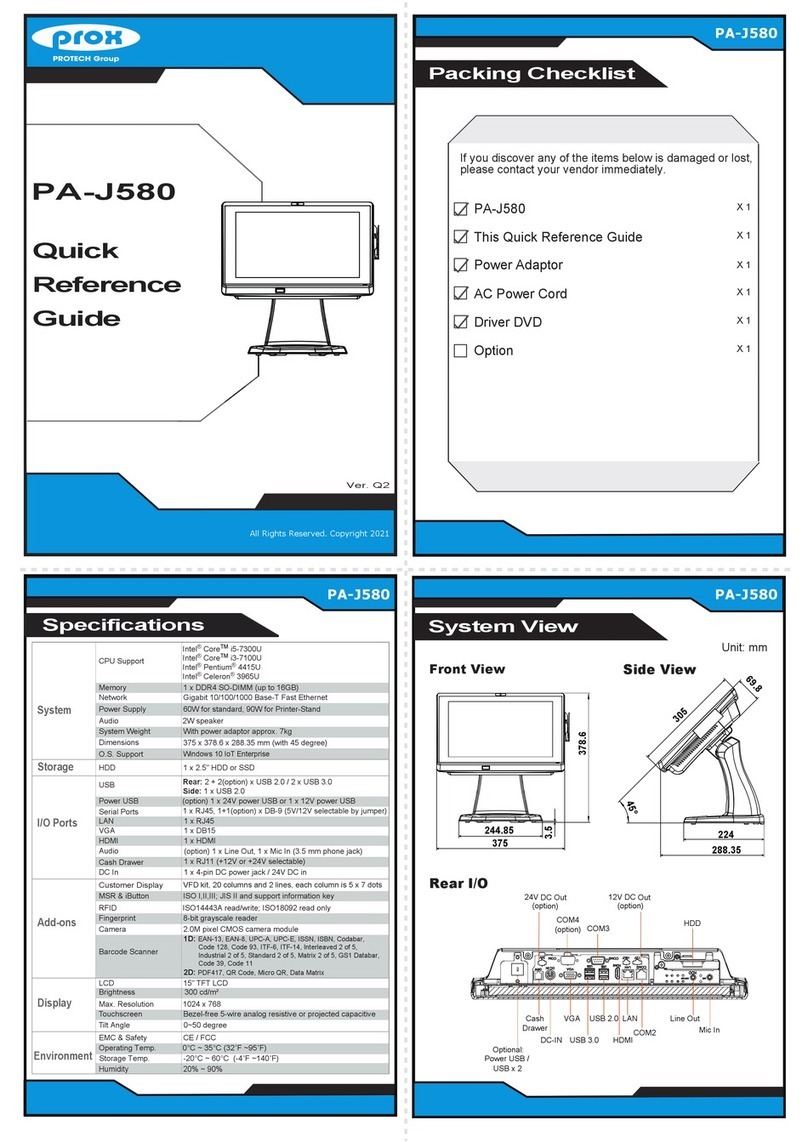 protech prox PA-J580 User manual