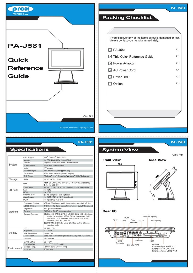 protech prox PA-J581 User manual