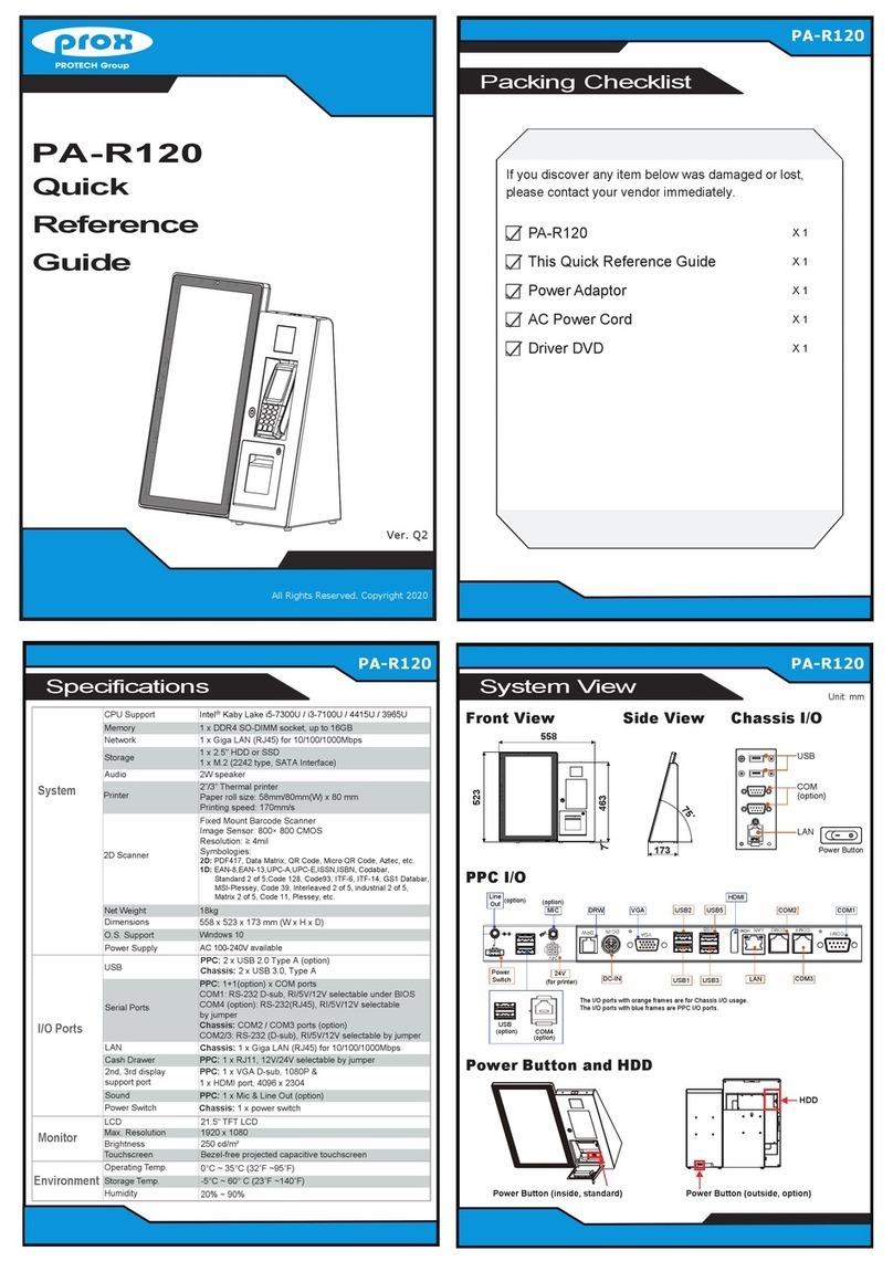protech prox PA-R120 Quick reference guide