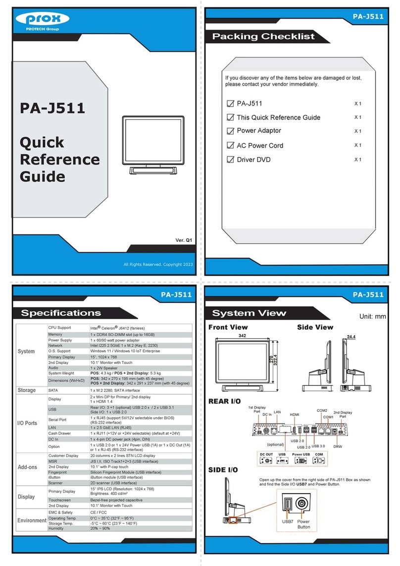 protech prox PA-J511 User manual