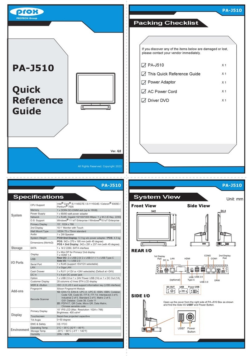 protech prox PA-J510 Quick reference guide