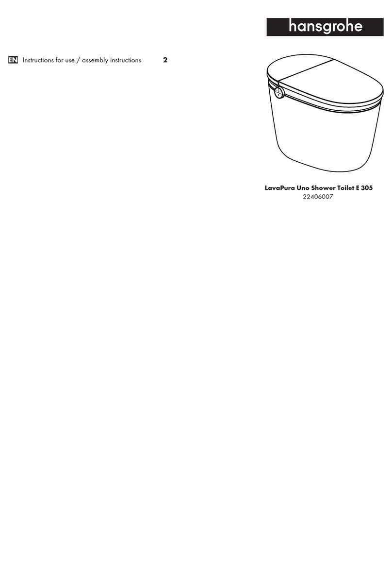 Hans Grohe LavaPura Uno Shower Toilet E 305 22406007 Instructions for use/assembly instructions Hans Grohe LavaPura Uno Shower Toilet E 305 22406007 Instructions for use/assembly instructions