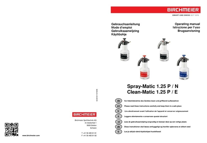 Birchmeier Spray-Matic 1.25 P/ N User manual