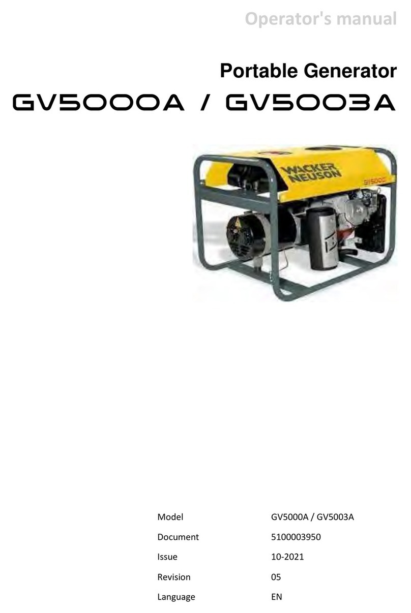 Wacker Neuson GV 5000A User manual Wacker Neuson GV 5000A User manual