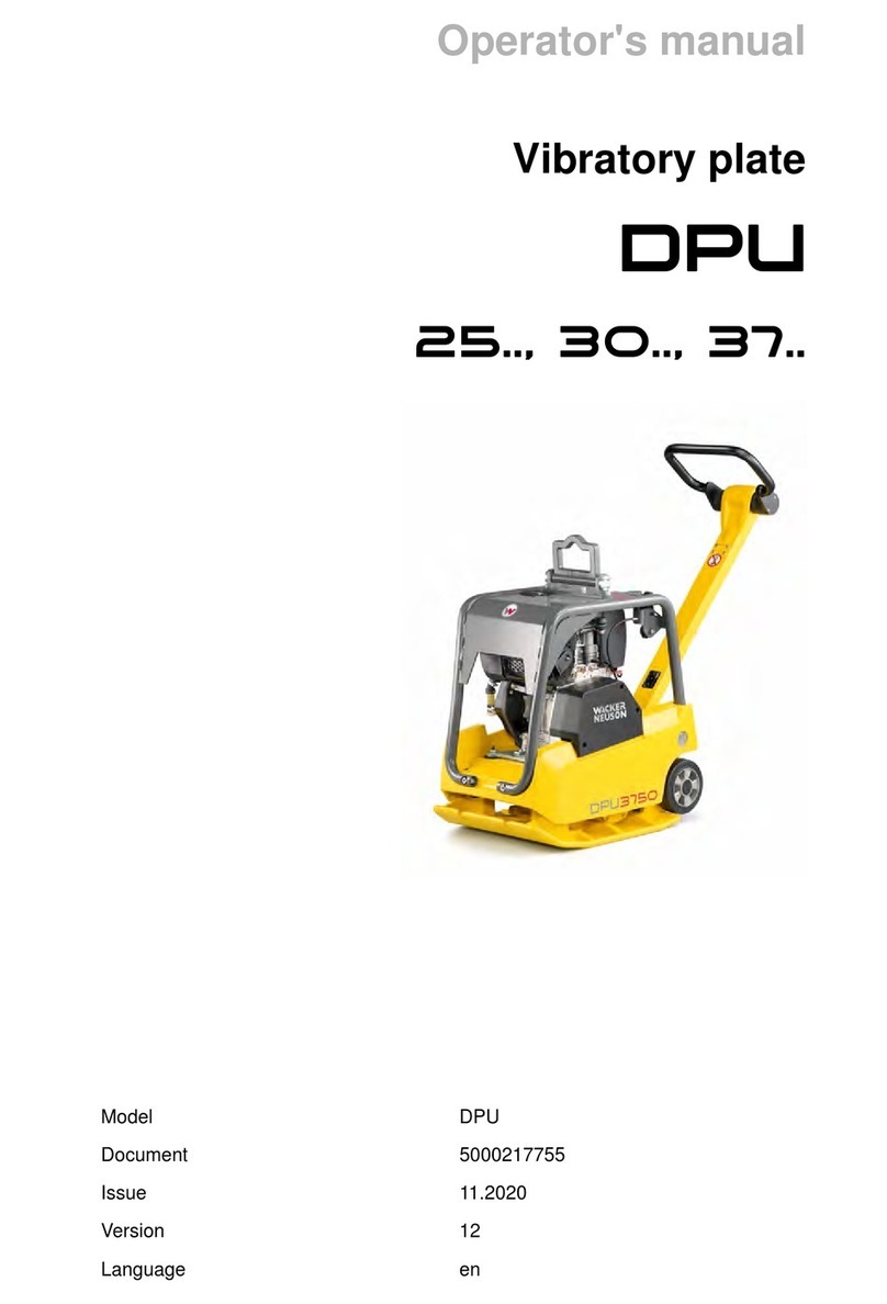 Wacker Neuson DPU 25 Series Operator's manual