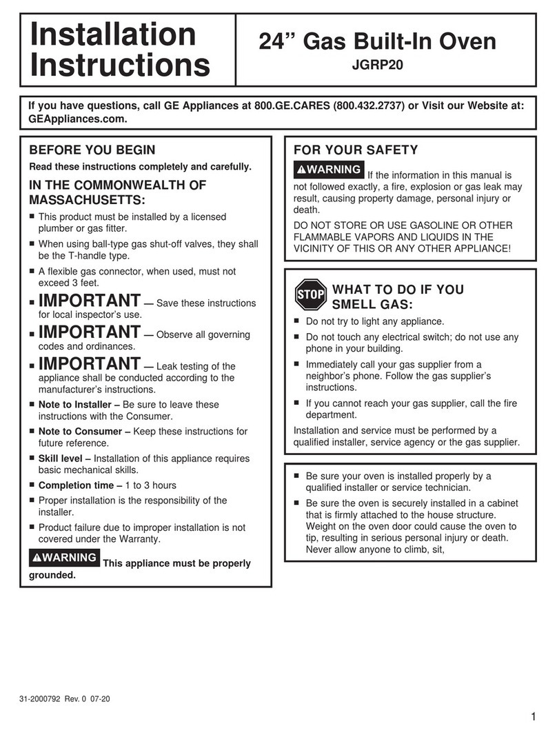 GE JGRP20WEJWWGE User manual