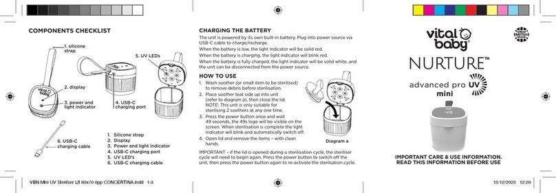 Vital Baby NURTURE advanced pro UV mini User manual