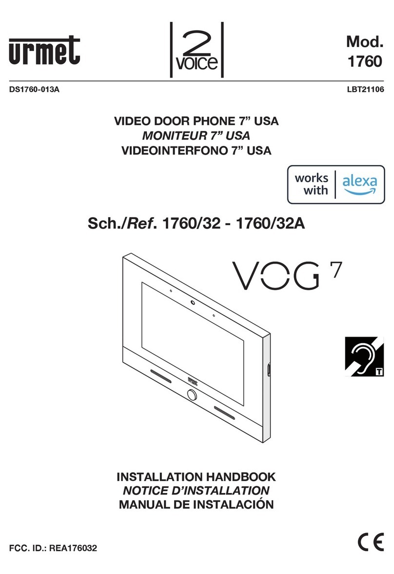 urmet domus 2VOICE VOG7 1760 System manual