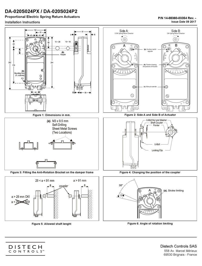 Distech Controls DA-020S024PX installation instructions