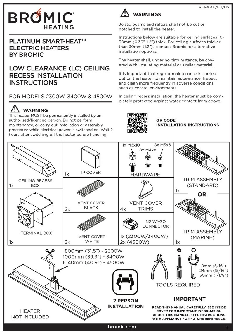 Bromic Heating 2300W installation instructions